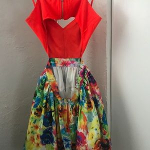 Floral Open Back Dress